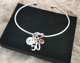 50th birthday gift for her,50 birthday gift for women,50th birthday present, 50th birthday bracelet,50th birthday gift,50th birthday jewelry