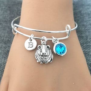 Cavia Gift, Cavia Cadeau voor haar, Cavia Armband, Hamster Charme, Hamster Armbanden, Hamster Sieraden, Cavia Sieraden, Bangle