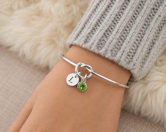 Armband met geboortesteen van augustus, geboortesteen van augustus, armband voor vrouwen, augustuscadeau voor vrouwen, armband met peridot als geboortesteen, augustuscadeaus, vrouwen