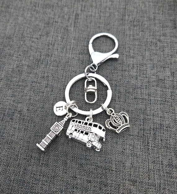 London Keychain, London Gift, London Keyring, England Gifts, England, London Bus, London Trip, London Tourist, England Holiday,London Themed