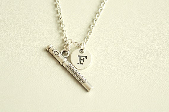 Flute necklace, Flute Gifts, Flute Jewelry, Flute Player Gift, Woodwind Instrument, Piccolo, Oboe, English horn, Clarinet, E-flat clarinet