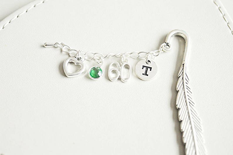 Birthday Gift for Reader, Personalized Birthday Gift, , Gift for reader, Silver bookmark, personalized gift, book lover gift, charm bookmark image 1