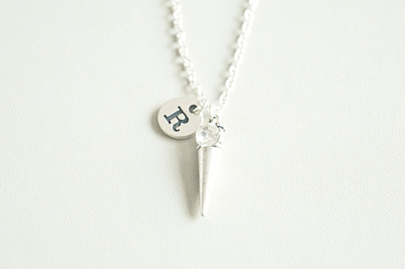 Charm Necklace, Simple gift, Minimalist necklace, Simple necklace, Silver necklace , Personalized necklace, Initial necklace, gift for her