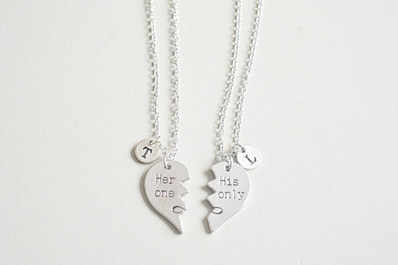 Couple Necklace, Couple Necklace Set, Couples Necklace Set, Couple Necklace for 2, His and her gift, Couples necklace set,his hers necklaces image 7