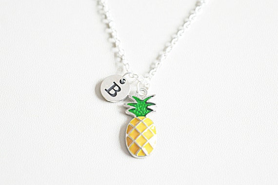 Pineapple Necklace, Pineapple Necklace Charm, Pineapple Jewelry, Pineapple Jewellery, Pineapple Themed, Pineapple Theme,Fruit,Food,Birthday