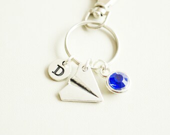 Paper Plane Keychain, Paper plane Keyring, Paper Plane gift, Quirky Gift, Unique Gifts, Origami Keychain, Plane, Travel, Flight Attendant