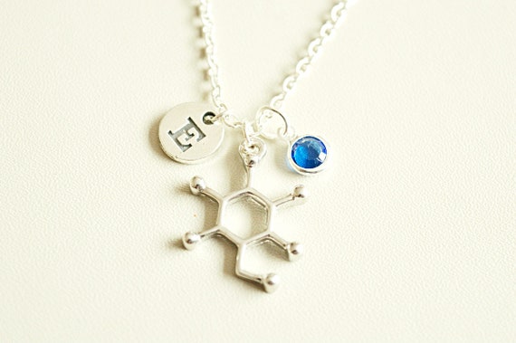 Glucose Necklace, Glucose Jewelry, Diabetic, Chemistry Jewelry, Molecule, Sugar, Molecule Charm, Glucose Themed Gift, Science Gift, Diabetes