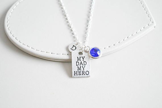 Dad bereavement gift, My dad my hero, loss of dad, Dad Birthday Gift father loss, memorial necklace, remembrance necklace, I love you dad,