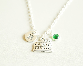 Collier Colisée, Bijoux Colisée, Cadeaux Colisée, Cadeaux Italie, Cadeau Rome, Bijoux Rome, Romain, Fille italienne, Voyage dans le monde, Merveilles