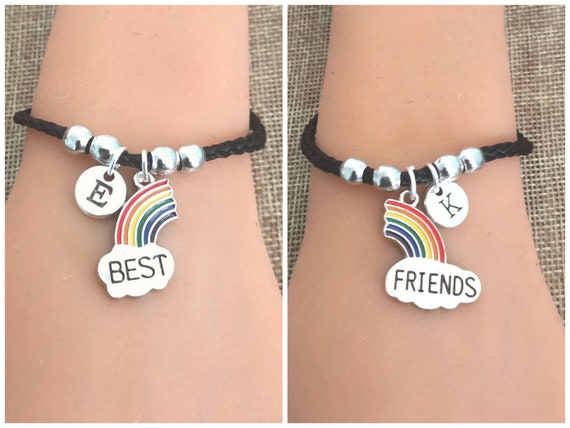 MANVEN Bracciale Dell'Amicizia Con Nodo Cuore In Acciaio Inossidabile - Regalo Per Migliore Amica, Mamma O Sorella (Regolabile 4-9")