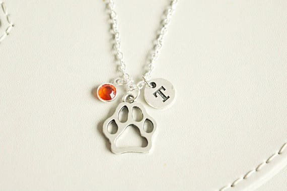 Paw Print Necklace, Dog Paw Necklace, Dog Necklace, Personalized Dog Charm Necklace, Dog Gift, Dog Loss Gift,Pet Loss Gift, Petloss Necklace
