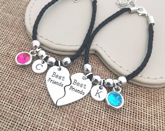 Best friends bracelets set of 2 , Friendship bracelet, Friendship charms, Couples Gift, best friend gift, personalized bracelet , gay couple