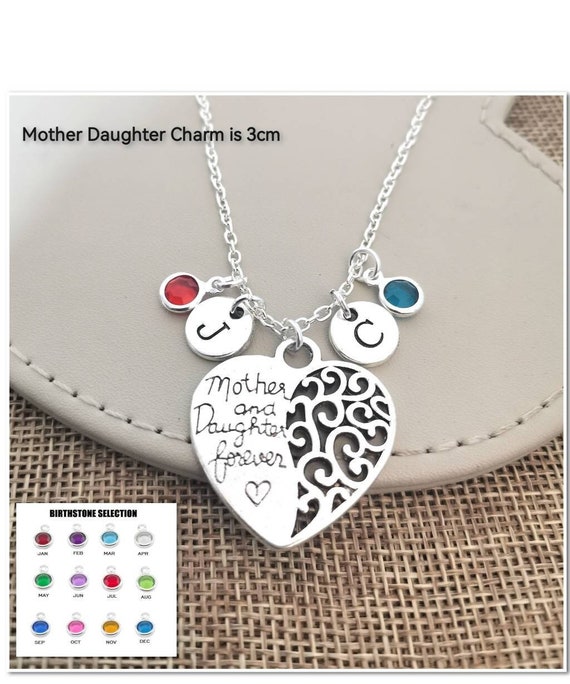 Mothers day necklace, mothers day necklace with birthstone, mothers day gift from daughter, mothers day gift necklace, Mother Daughter gifts