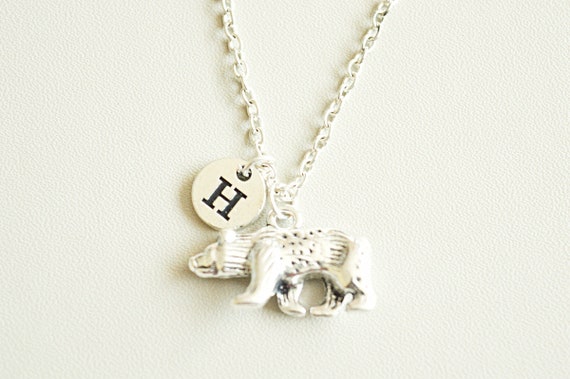 Mama Bear Jewelry, Bear Present, Mama Bear Necklace, Bear Keepsake, Bear choker, Bear charm, Bear Lover, Best Friend, Silver Bear,Polar Bear