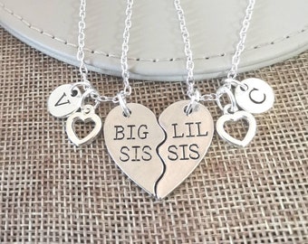 Sister necklace, Sister necklace for 2, Big sister little sister, Necklaces for sister, Sisters, Big sister little sister, Big Sis Lil Sis