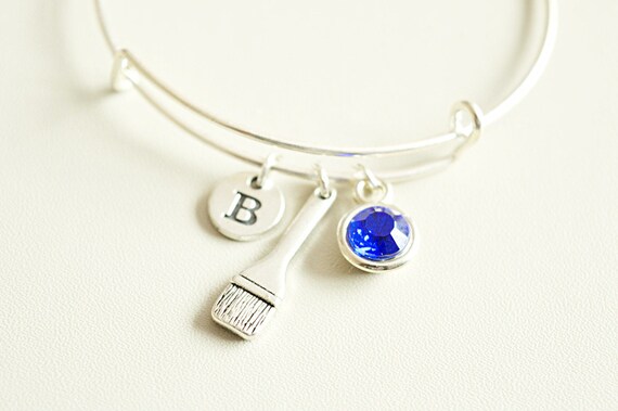 Paintbrush Bracelet, Paintbrush Gift, Paintbrush Jewelry, Architect Gift, Gift for Artist, Painter Gift, Art Teacher Gift, Artist Jewelry