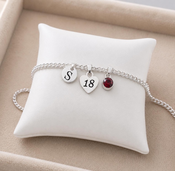 18th Birthday Necklace, 18th Granddaughter Gift, Daughter Birthday Necklace, Personalized Jewelry Gift for Her
