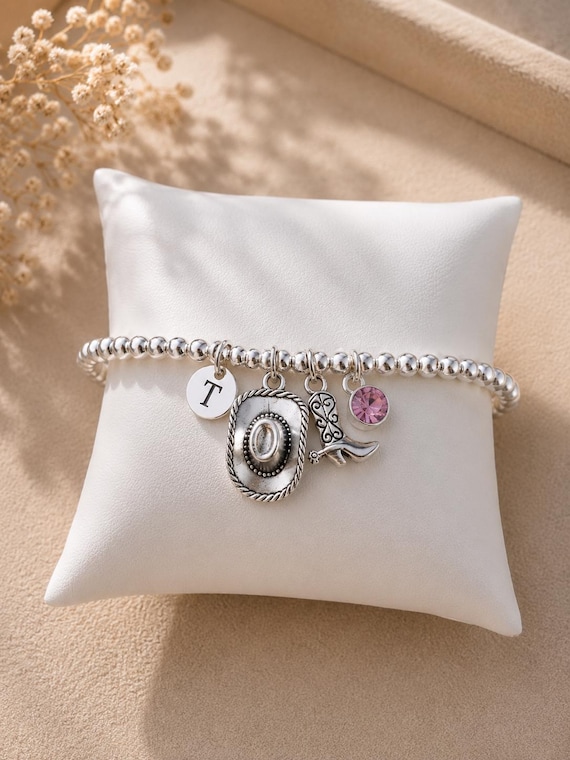 Cowgirl Bracelet for Girls, Western Jewelry, Cowgirl Christmas Gift for Daughter, Granddaughter Birthday Gift, Country Western Bracelet