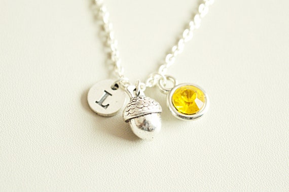 Acorn Necklace, Acorn Necklace Silver, Woodland necklace silver, Acorn Gift, Acorn Charm Gift, Acorn Jewelry, Forrest Gifts, Nature Necklace