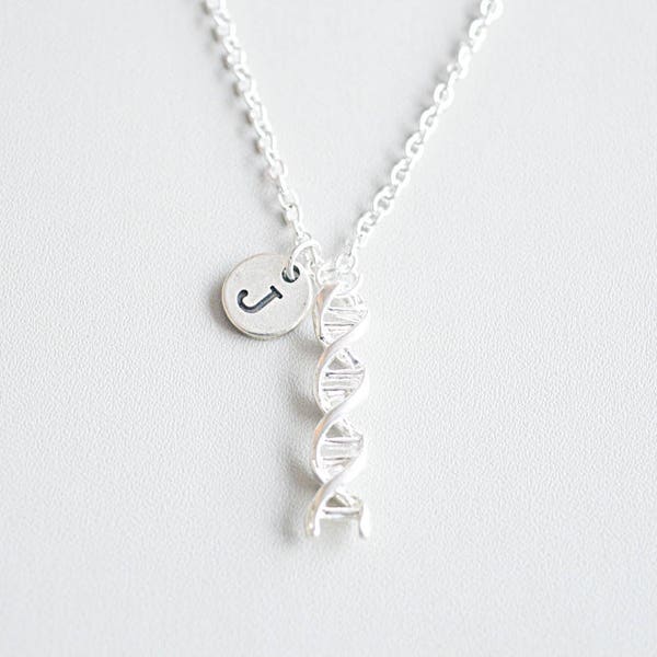 Dna necklace, Biology gifts, science necklace, dna necklace double, Chemistry gift, Dna jewelry, Nurse gift, Doctor gift, Medical Gift, Med