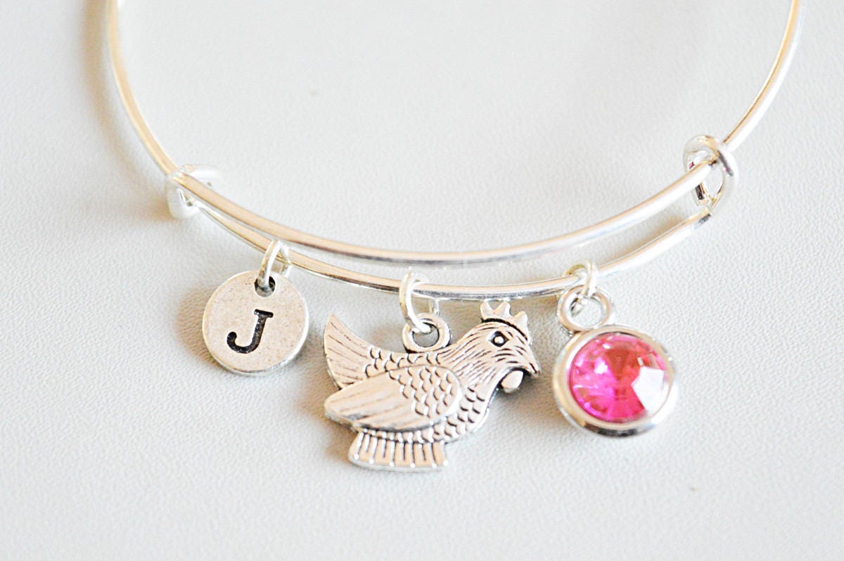 Bracelet de charme coq, bracelet poulet, bracelet charme, bracelet coq en  argent sterling, bijoux signe du zodiaque, cadeau petite amie -  France