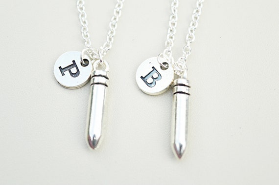 Best friend necklace set, Mens necklace, Initial necklace, friends, personalized, initial, BFF, Brother, friendship jewelry, monogram, Charm