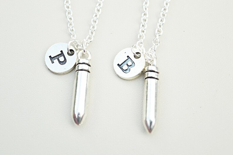 Best Friend Necklace Set Mens Necklace Initial Necklace Etsy