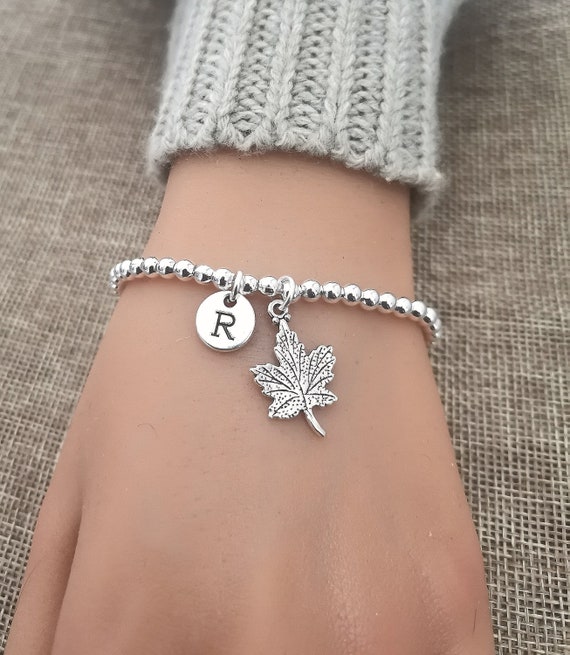 Maple Leaf Bracelet, Maple Leaf Gift, Maple Leaf Jewelry, Canada Gift for her, Leaf gift, Canada Gift, Canada Gift, Canadian, Pendant