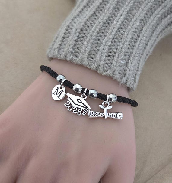 Graduation Bracelet 2026, Unisex Charm Bangle