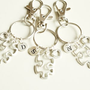 Friends keyrings, 3 Best Friends keychain, 3 Friendship keychain,  3 BFF keychain, BFF Keyring, Set of 2 3 4 5 6 7 8 9 10. Friends Gifts
