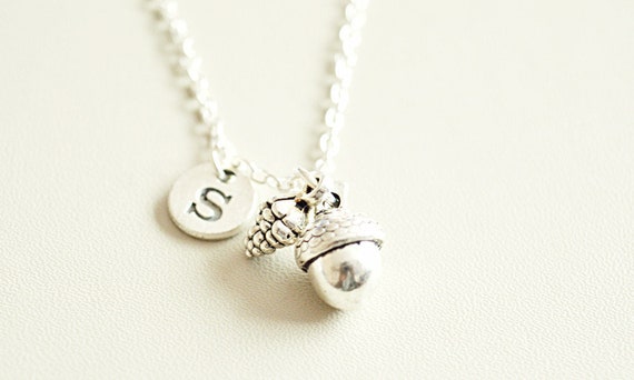 Acorn Necklace, Acorn Gifts, Woodland Necklace, Woodland Jewelry, Pinecone Necklace, Pine cone Gift, Acorn Gift, Acorn Jewelry, Forrest