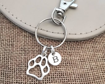 Pet Memorial Keychain, Dog Memorial gift, Paw Print Keyring , In Memory of dog , Memorial Keychain Gift , Pet Loss gift, loss dog gift
