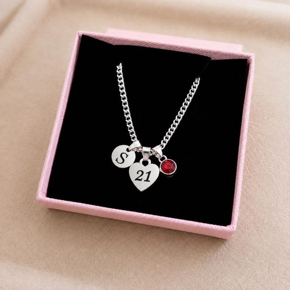 21st Birthday Gift for Her, 21st Birthday Gift for Girls, Personalized Necklace for Daughter Sister Friend