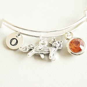 Fox bracelet, Fox Charm bracelet, Fox Jewelry, Fox Gift, Animal Bracelet, Animal jewelry, Animal lover gift, Animal lover jewelry,Birthday