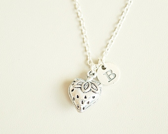 Collier de fraises, cadeau de fraise, collier de fruits, cadeau de fruits, bijoux alimentaires, baies, bijoux fraises, personnalisé, confiture, mignon, sucre