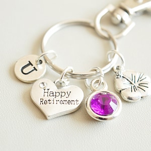 Personalized Retirement Gift, Happy Retirement gift, Retirement gift for women, Retirement keychain, Happy Retirement, Work colleague gift,