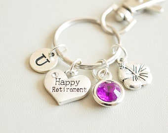 Personalized Retirement Gifts, Happy Retirement gift, Retirement gift for women, Retirement keychain, Happy Retirement, Work colleague gift,