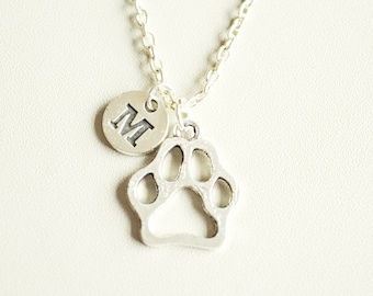 Dog Paw Necklace, Dog Charm Necklace, Dog Necklace, Personalized Dog Charm Gift, Dog Gift, Dog Loss Gift, Pet Loss Gift, Pet loss Jewelry