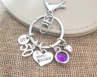 Personalized 50th Birthday Gift, 50th Birthday gift personalized, 50 Birthday gift women, 50 Birthday friend gift, Big 50, Keychain