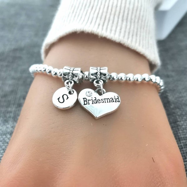 Bridesmaid Silver bracelet, Silver Bridesmaid gift, Gift for bridesmaid, Bridesmaid Set of Bracelets, Brautjungfer, Huwelijk,Hochzeit,Nozze