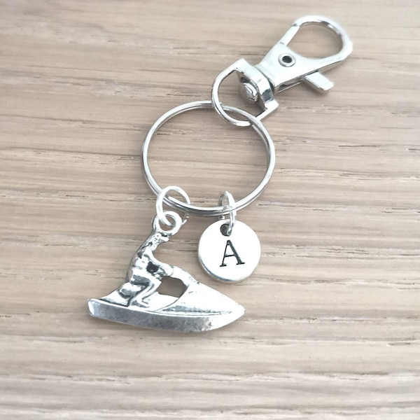 Jet Ski Keychain, Jet Ski Gifts, Jet Ski Keyring, Jet Skiing Gifts, Snowmobile Bracelet, Water Sports, Beach, Snow, Mens, Motor sled, Winter