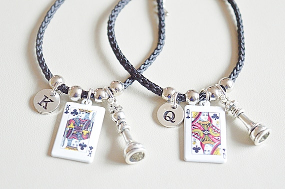 King Queen Bracelet, His and her bracelet, Couples bracelet, Personalized couples bracelets, Couple Gifts, His Queen, Her King, Man Woman