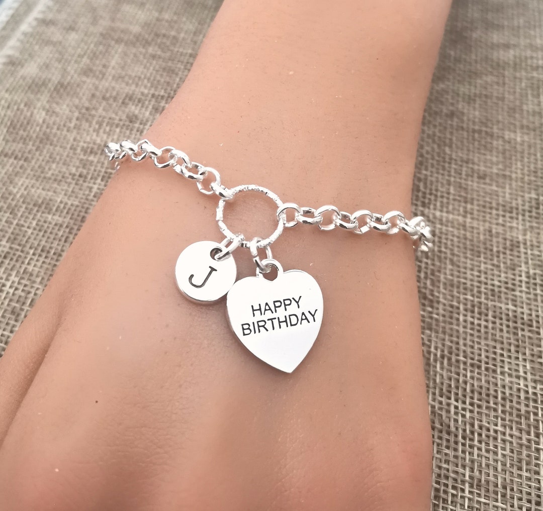 Happy Birthday Glass Bead Bracelet