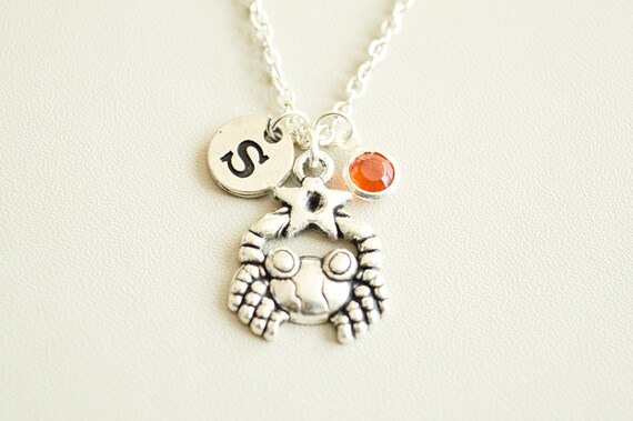Cancer Necklace, Cancer gift, Cancer Jewelry, Cancer Necklace gift, Cancer Zodiac Necklace, Cancer Charm, June Gift, July, Birthday Month