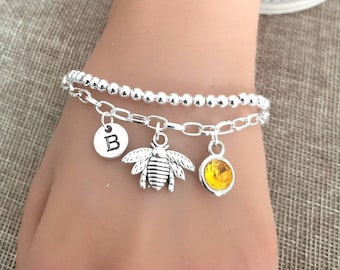 Bee gifts for her, Bee Bracelet, Bee Jewelry, Bee charm, Bee Gifts for her, Bee  charm gift for her, birthday gift, Queen bee, Bumble bee