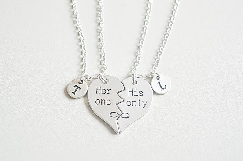 Couple Necklace, Couple Necklace Set, Couples Necklace Set, Couple Necklace for 2, His and her gift, Couples necklace set,his hers necklaces image 6