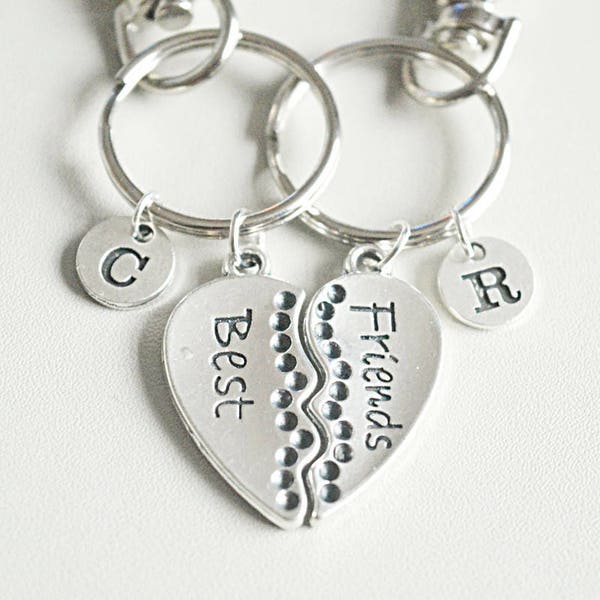 Simple Best Friend gift, Best Friend Keyring, 2 Best Friend Keychains, regalo migliore amico, beste vriend cadeau,  bester freund geschenk,