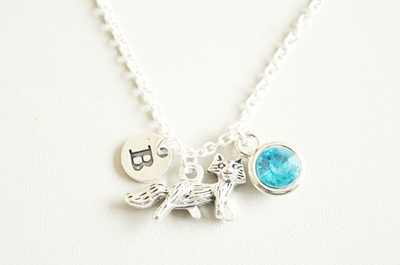 Fox Necklace, Fox Jewelry, Animal Necklace for friend, Fox Gift, Fox Charm Gift, Animal charm gift, Gift for fox lover, Silver Fox,Birthday