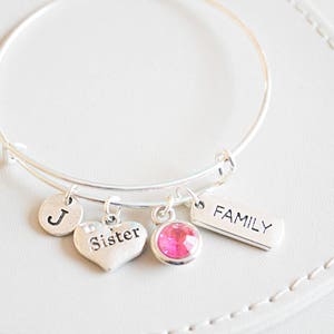 Sister christmas gifts, Sister charm bracelet, Sister jewellery, Sister bangle, Sister presents, Sift for sister from brother ,Sister in law