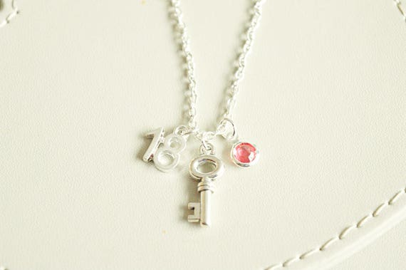 18th Birthday gift, 18th birthday necklace Jewelry, Birthday Charm necklace, 18th Bday, initial necklace, initial hand stamped, personalized